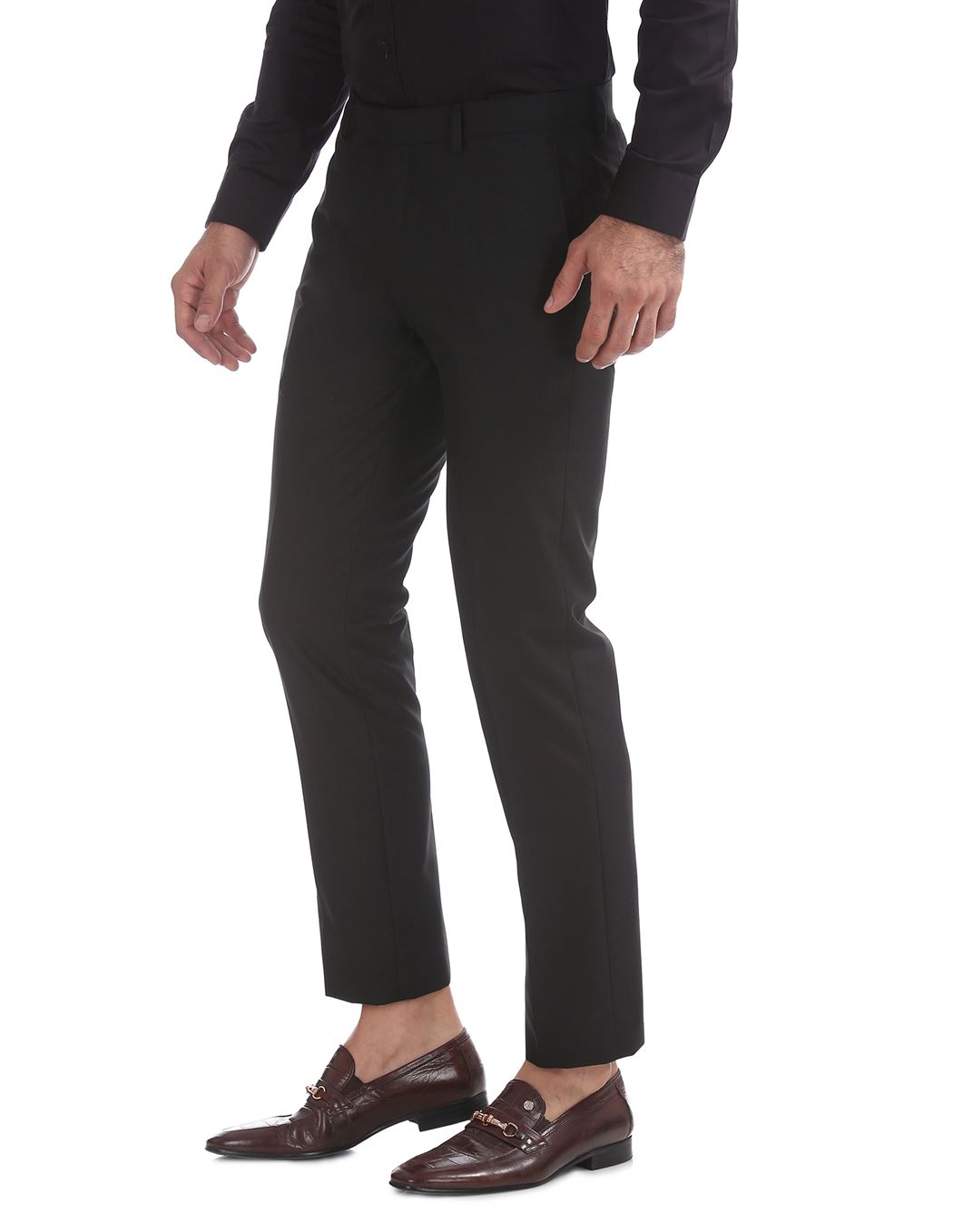 U.S. Polo Assn. Men Solid Formal Wear Trousers